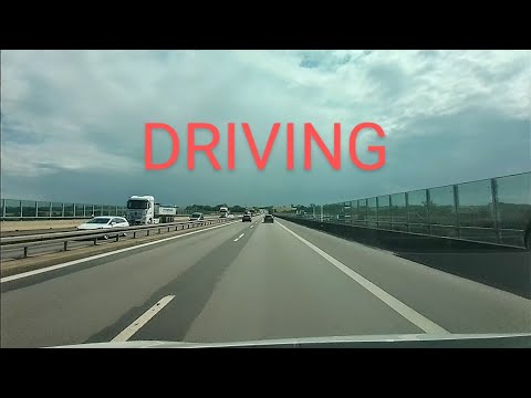 DRIVING IN GERMANY. Interstate highway A20 near Rostock.