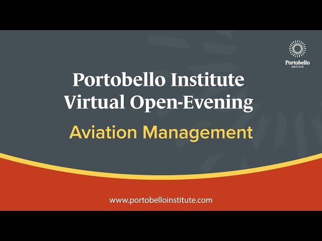 Portobello Virtual Open Evening - Aviation Department