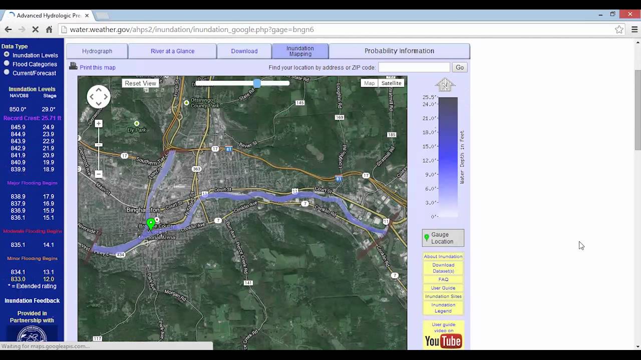 Using the Flood Inundation Tool
