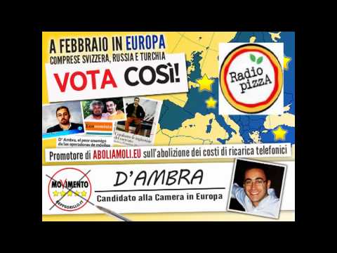 Radio Pizza Olanda intervista Andrea D'Ambra Candidato alla Camera in Europa con il M5S