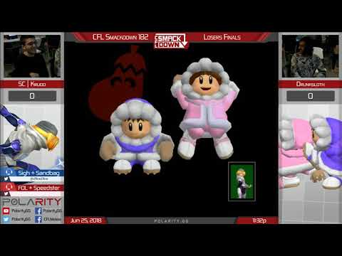 CFL Smackdown 182 Melee - Krudo (Sheik) vs Drunksloth (ICs) - Losers Finals