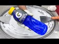 Gatorade Blue Ice Cream Rolls ASMR Gatorade Sports Drink Oddly Satisfying Video