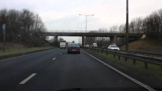 preview picture of video 'Journey from P & O Ferries Hull to Upton, Pontefract via M62 and A1M motorway'