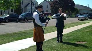 Wayne Johnston, Dennis Luginbill - Amazing Grace on bagpipe and trumpet
