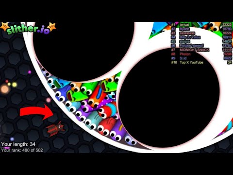 Slither.io A.I. Fat Snake Vs Pro Snakes - Epic Skin Slitherio Vip Gameplay - World Record