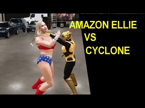 WWE 2K18 Amazon Ellie vs Cyclone - Extreme KO Match