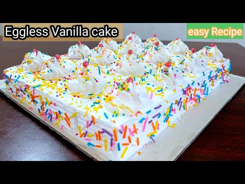 eggless vanilla cake recipe | vanilla pastry recipe |