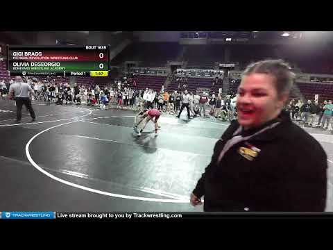 100 Lbs 1st Place Match - Olivia DeGeorgio, Boneyard Wrestling Academy Vs Gigi Bragg, Michigan Rev