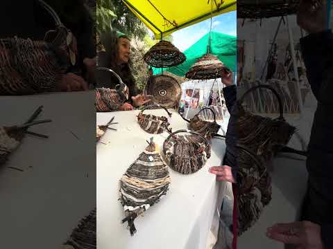 Todo HECHO A MANO  con FIBRAS NATURALES! 🧺Feria artesanal de Villa de las Rosas,Córdoba, Argentina