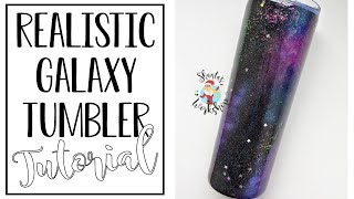 REALISTIC Galaxy Tumbler Tutorial | Alcohol Inks and Hack'd Glitter
