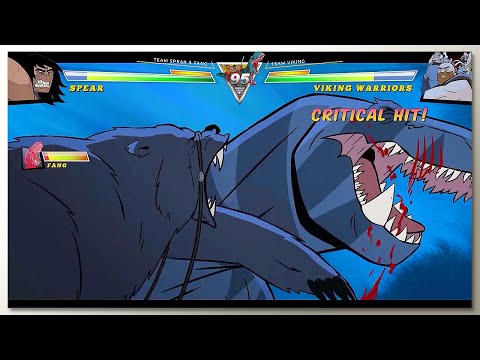 Team Caveman & T-Rex vs Viking Warriors with Healthbars