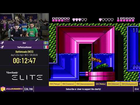 Battletoads (NES) [Any% (Co-Op)] by Dxtr and TheMexicanRunner - #ESASummer19