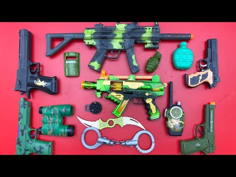 Machine Gun Military Toy Rifle, Wooden Karambit Knife, BB Gun and Equipments