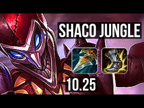 SHACO vs MASTER YI (JUNGLE) | 75% winrate, Legendary, 12/2/1 | BR Master | v10.25