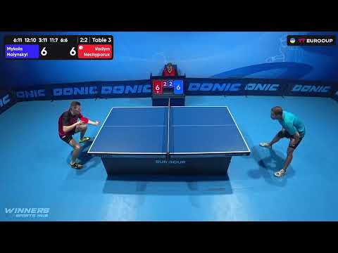 10:20 Mykola Halynskyi - Vadym Nechyporuk 16.09.2023 TT Euro.Cup Ukraine Star. Table 3
