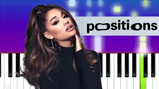 Ariana Grande - positions  Piano Tutorial