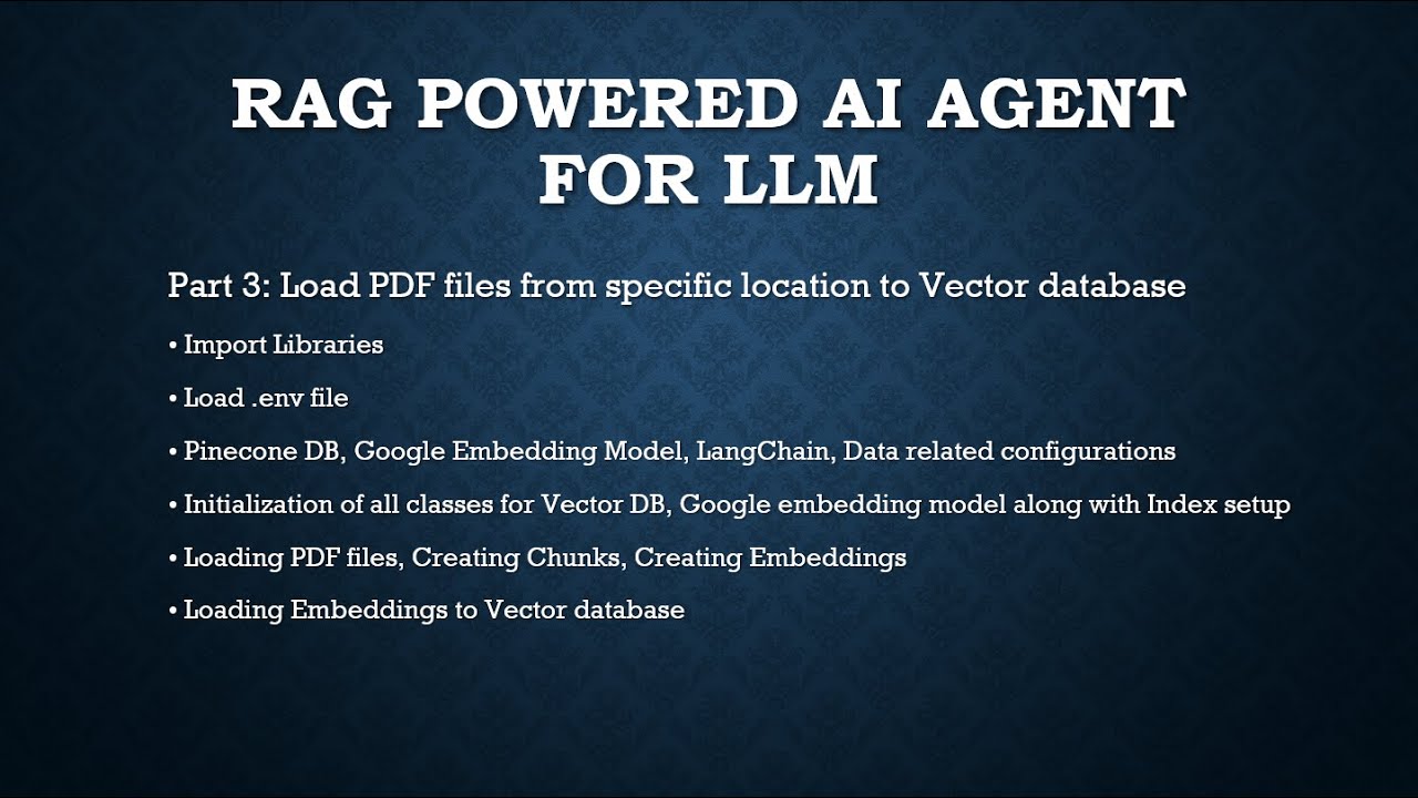 Load PDFs into Vector Database (PineCone DB) for RAG AI | Step-by-Step Coding Tutorial | Part3