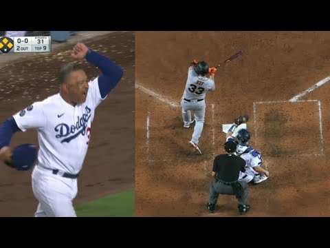 Dave Roberts EJECTED after controversial check swing in Dodgers-Giants game