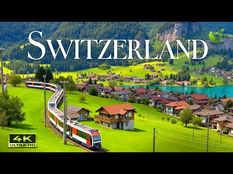 Switzerland 4K • Relaxing nature film in Switzerland - From winter to spring with soothing music