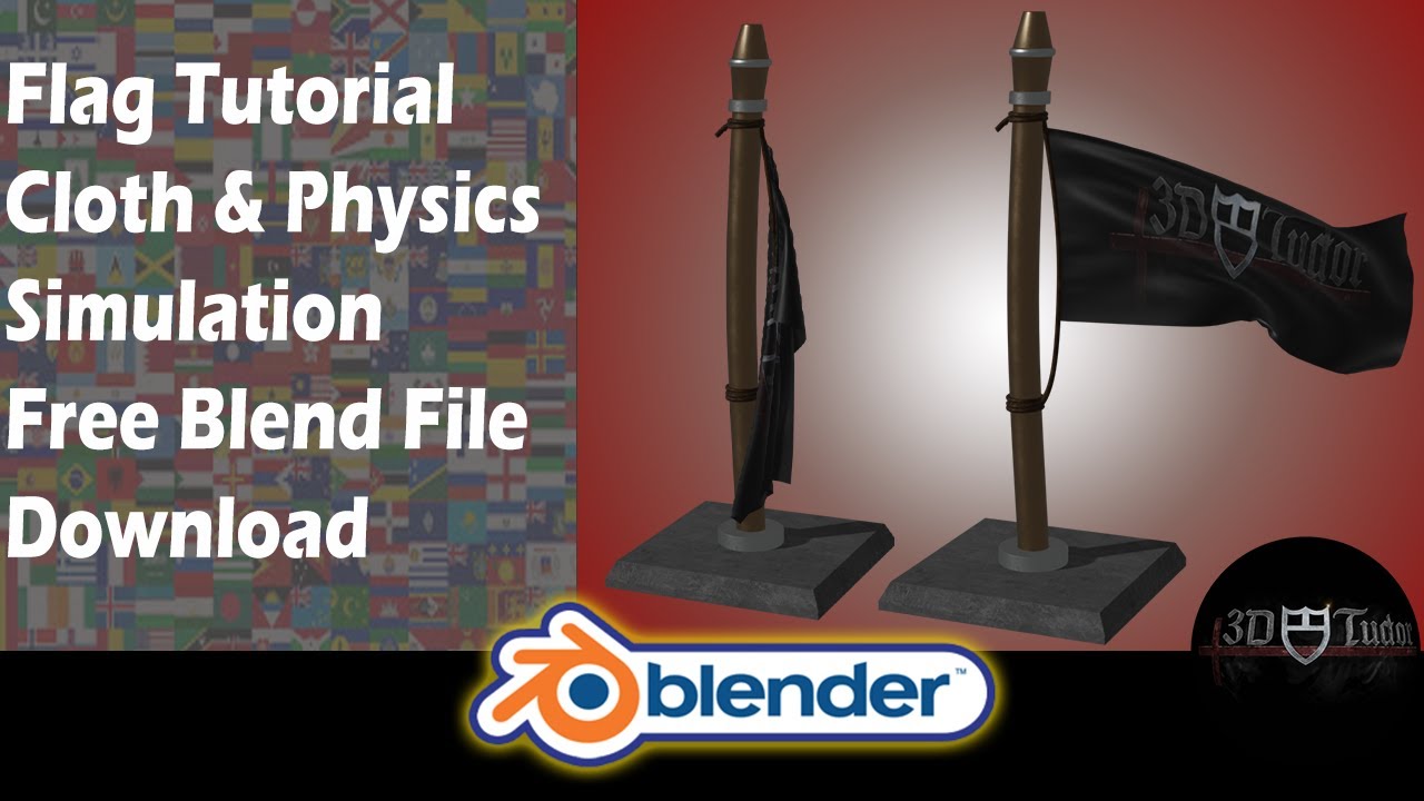 Blender 2.83 Flag Tutorial  Cloth & Physics Simulation