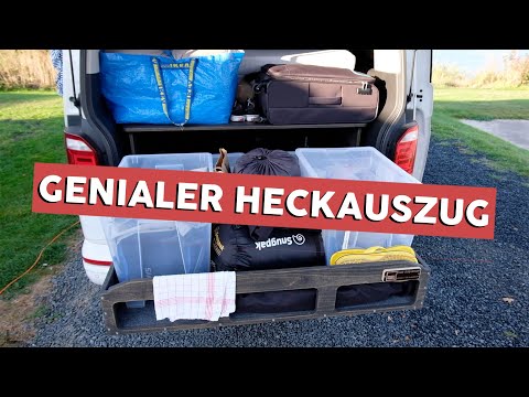 Unser Heckauszug | TRAVEL SLEEP BOX | Was haben wir dabei?