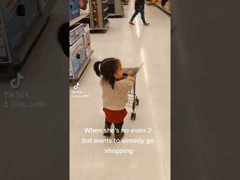 When she's already training to reap dad's wallet at a young age 😊 #walmart #baby #fyp #cute
