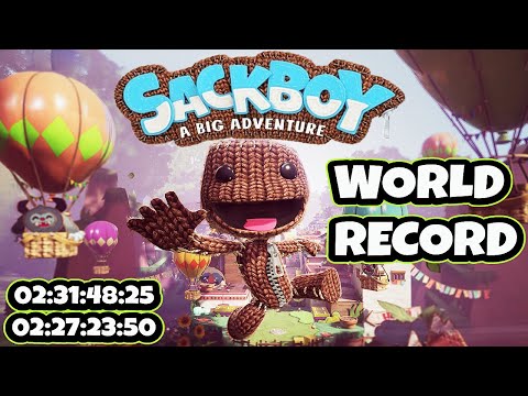 World Record Sackboy A Big Adventure Speedrun Any% PS5 IGT 02:27:23:50 RTA 02:31:48:25 Loads Removed