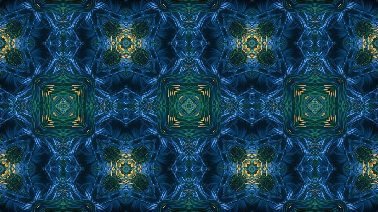 VJ Loop #125 Kaleidoscope Video Background Screensaver 1 Min