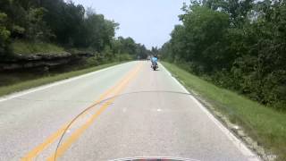 preview picture of video 'Pivothead: 2 Harley Road Kings and a Fat Boy - riding through Calico Rock & Norfork, AR'