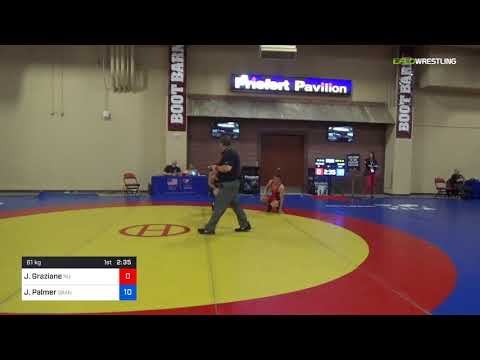 2018 Marine Corps US Open/Senior Men's Freestyle 61 Con 16 #1 - Jonathan Graziane (NU) Vs. Joey Pa