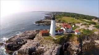 preview picture of video 'Portland Head Light, Cape Elizabeth, Maine  DJI Phantom 2 vision'