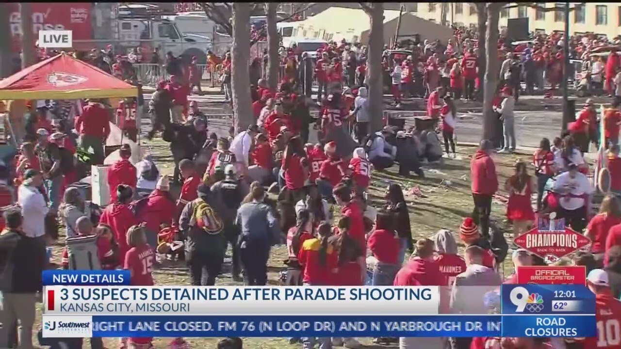 3 suspects detained after Kansas City Super Bowl parade shooting