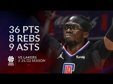 Reggie Jackson 36 pts 8 rebs 9 asts vs Lakers 21/22 season