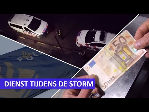 Politie aan het werk tijdens de storm | Vals geld , man wil einde maken aan zijn leven, mishandeling