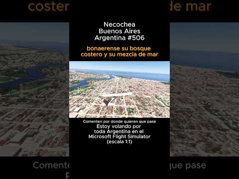 Nechochea, Buenos Aires desde el Microsoft Flight Simulator #necochea #buenosaires #msfs #joaha45