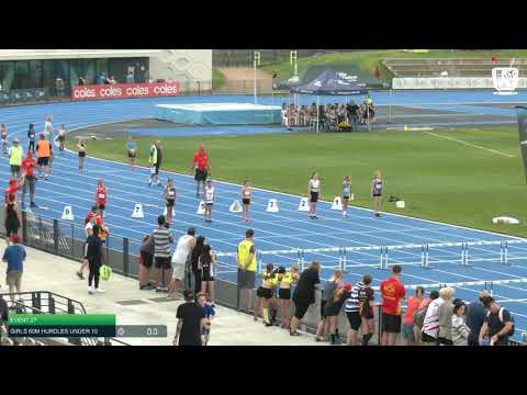 Girls Under 10 60m Hurdles H6 - 2020 State Combined Events Championships // LAVicTV