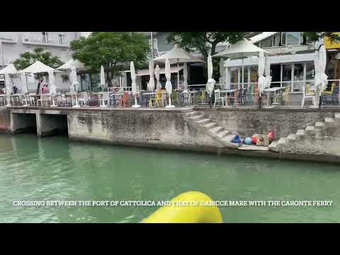 Crossing between the port of Cattolica and that of Gabicce Mare with the Caronte ferry.
