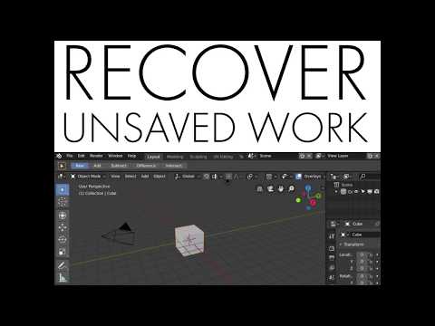 Daily Blender Tip 106 - Recover Lost Blend-Files