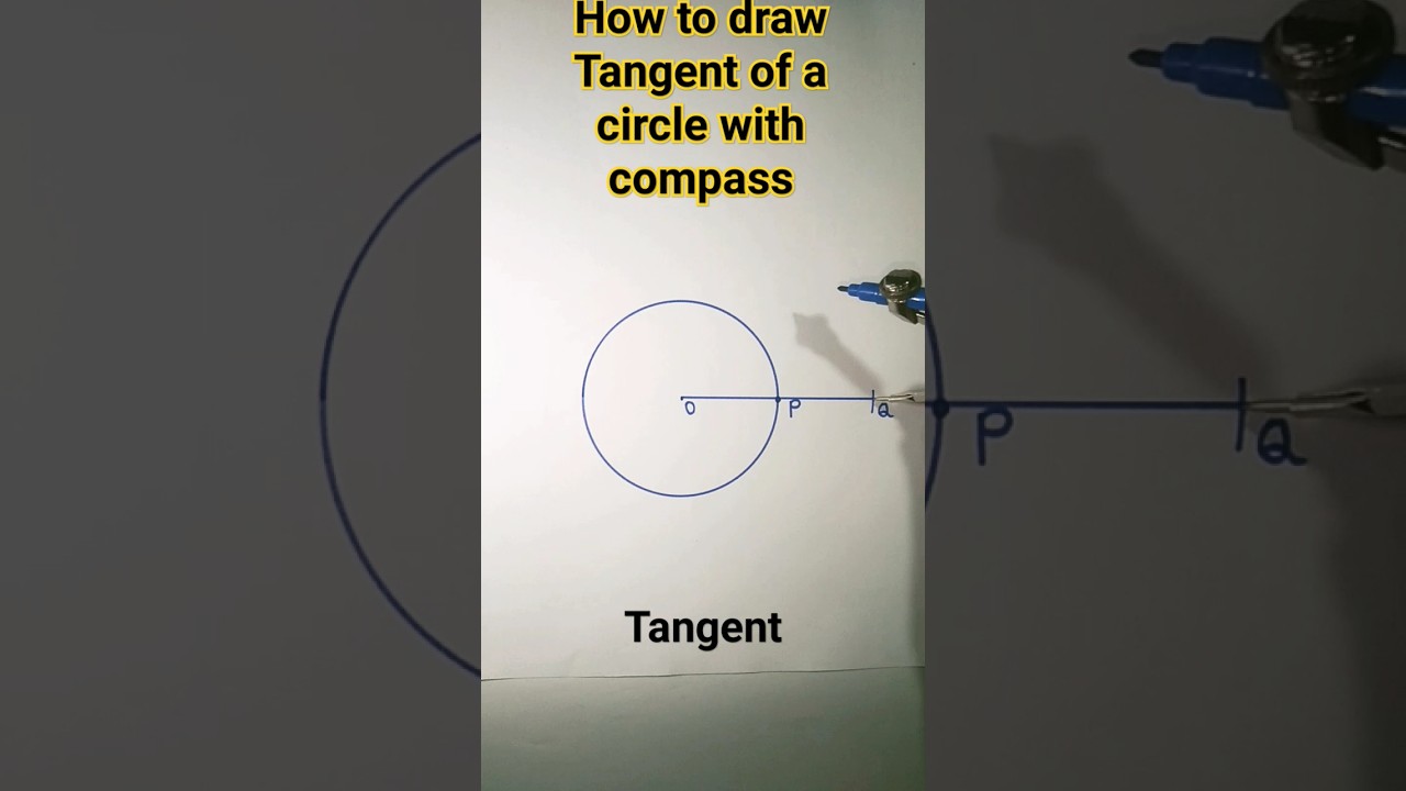 How to draw tangent of a circle with compass#shorts#ytshorts#geometric construct#rb knowledge explo