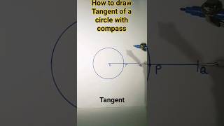 How to draw tangent of a circle with compass#shorts#ytshorts#geometric construct#rb knowledge explo