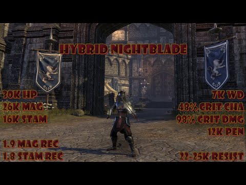 ESO Hybrid Nightblade PvP Gameplay & Build Firesong