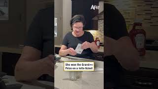 She won the GRAND(ma) prize on a lotto ticket