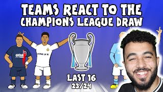 🏆LAST 16 UCL DRAW - Teams React!🏆 | 442oons Reaction