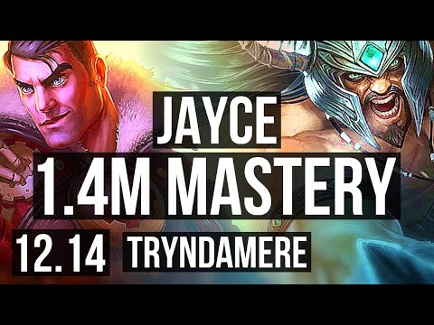 JAYCE vs TRYNDAMERE (TOP) | 1/0/6, 1200+ games, 1.4M mastery | NA Master | 12.14