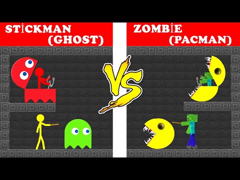 Pacman vs Stickman - Minecraft Animation