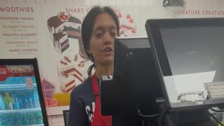 Paying at Cold Stone Ice Crème in Chino Hills California 2/23 #coldstone #chinohills