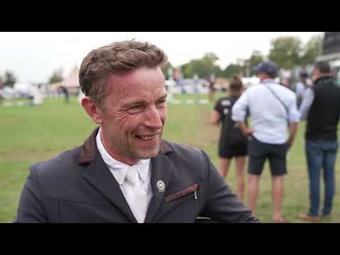 Simon Grieve is over the moon with his double clear