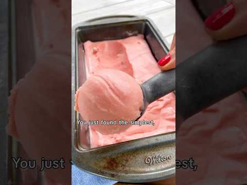 2-ingredient watermelon sherbet is the easy and refreshing treat you deserve all summer #sherbet