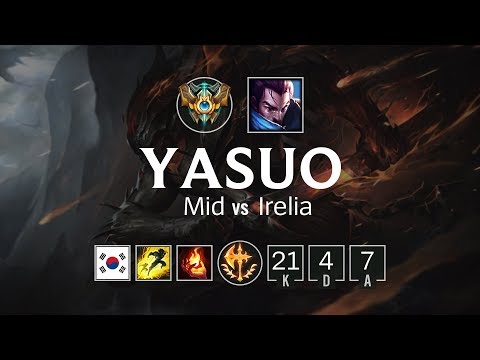 Yasuo Mid vs Irelia - KR Challenger Patch 8.10