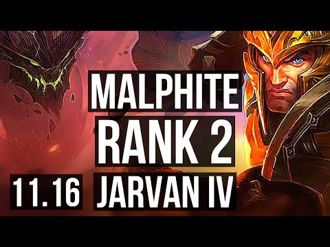 MALPHITE vs JARVAN IV (TOP) | Rank 2, 4/3/20 | JP Challenger | v11.16